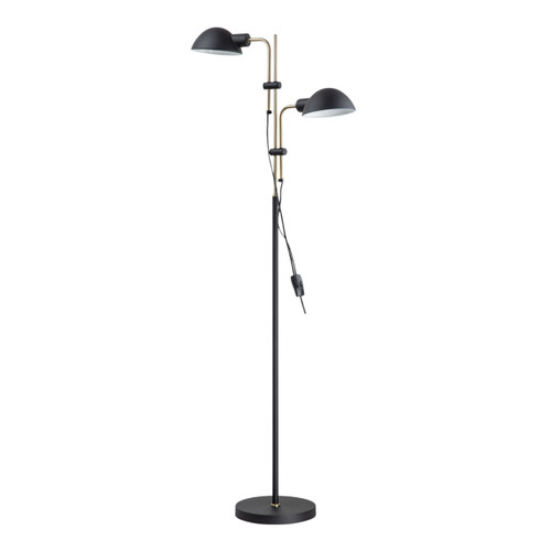 Ursetta Twin Heads Adjustable Sand Black Floor Lamp