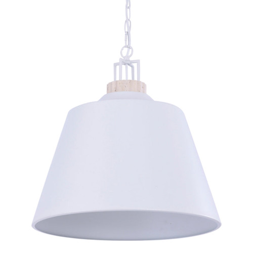Vichy Angled Bell Metal Pendant Light - White