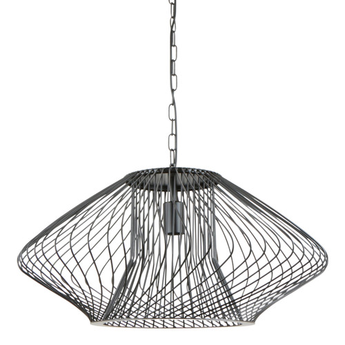 Kapan Diamond Metal Cage Pendant Light - Black