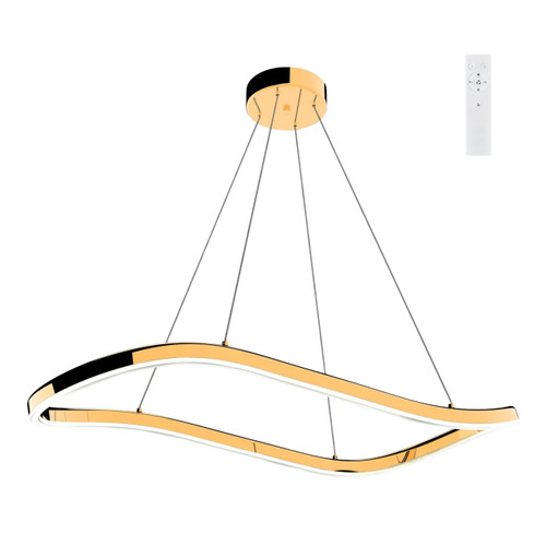Osby Rose Gold Dimmable CCT LED Pendant with Remote