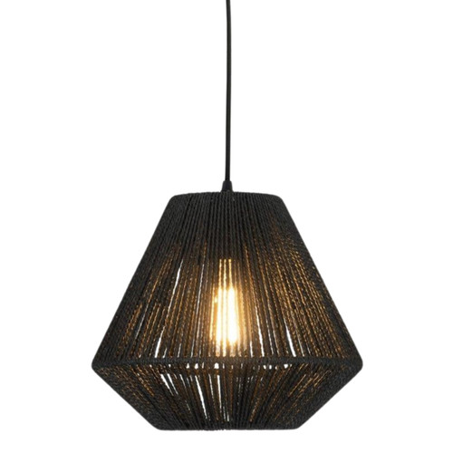 Albyn Black Diamond Rope Pendant Light