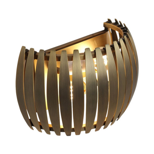 Cardena Slatted Brass Metal Decorative Wall Light