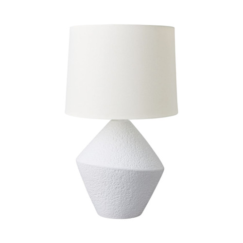 Ecija White Ceramic Geometric Table Lamp
