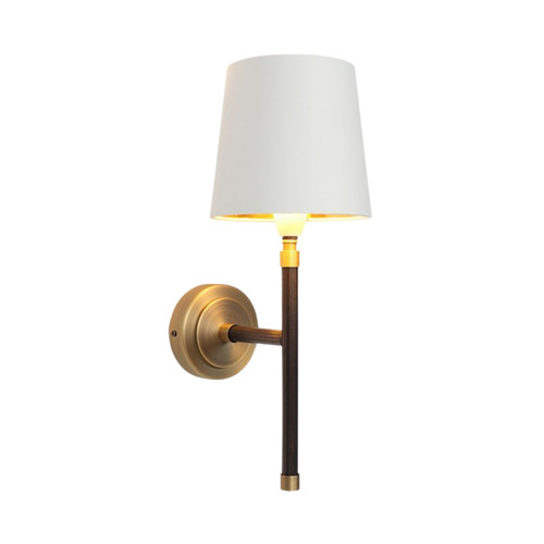 Jaca Dark Timber Antique Brass Wall Light