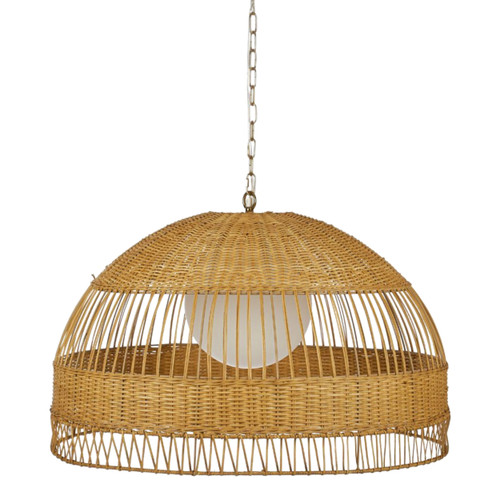 Ildefonso Natural Rattan Weave Dome Pendant Light