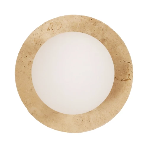 Ashbourne Travertine Opal Glass Wall Light