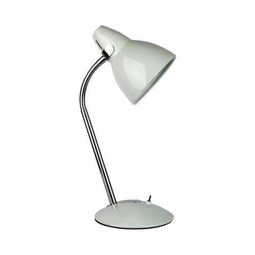 Axminster Classic White Gooseneck Desk Lamp