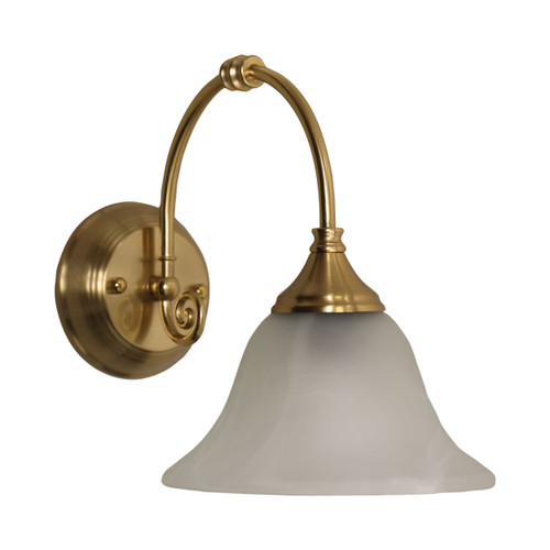 Elowen Alabaster Glass Classic Brass Wall Light