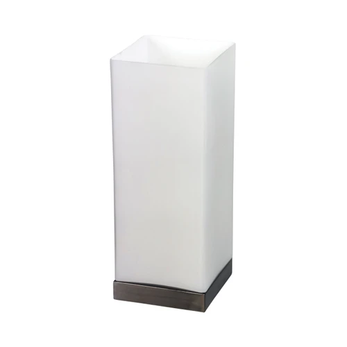 Gosport Brushed Chrome Cube Glass Touch Table Lamp