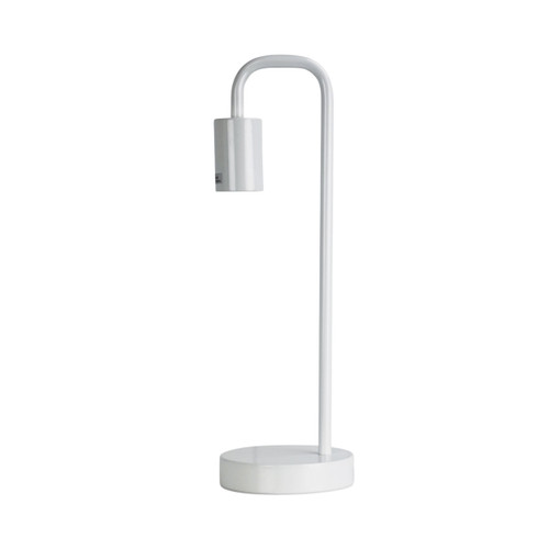 Lynmouth Scandustrial Bare Bulb Table Lamp - White