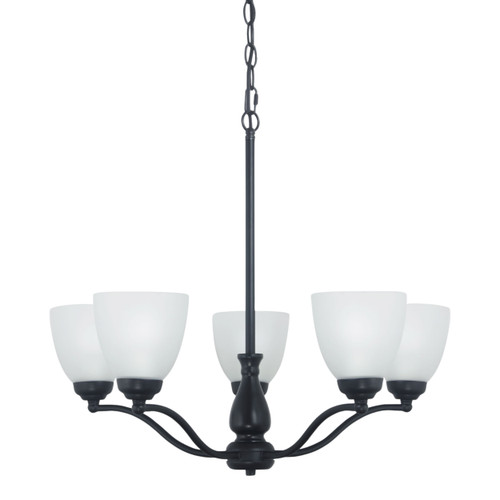 Ranika 5 Light Traditional Pendant Light - Matt Black