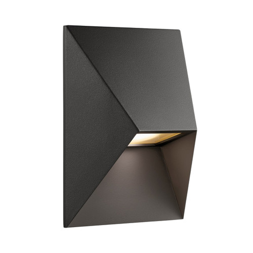 Pontio IP54 Compact Geometric Wall Light - Black