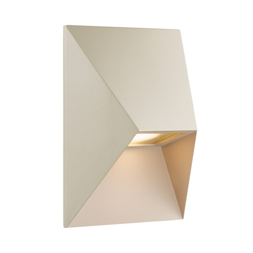 Pontio IP54 Compact Geometric Wall Light - Sand