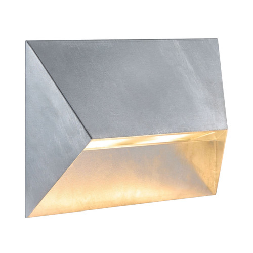 Pontio IP54 Oblique Geometric Wall Light - Galvanised Steel