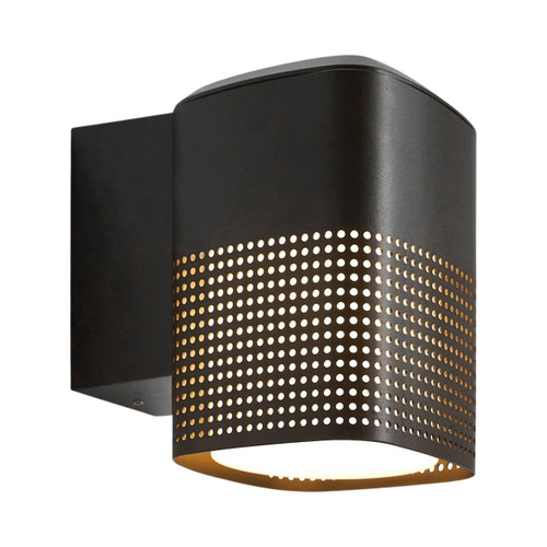 Sidara IP54 Perforated Wall Light - Seaside Black