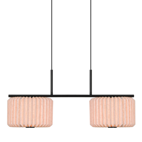 Vivienne Twin Pleated Linen Drum Pendant