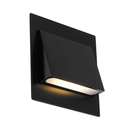 Brix Black LED Step Wall Light