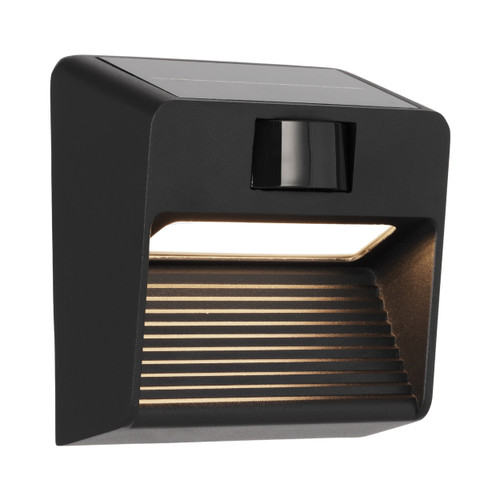 Bairo IP54 Black Square Solar Wall Light