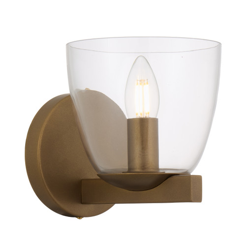 Bari Solo Light Vintage Brass Metro Wall Lamp