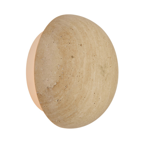 Cornelia Beige Travertine Round LED Wall Light