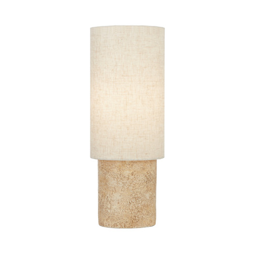 Mach Beige Cylindrical Stone Table Lamp