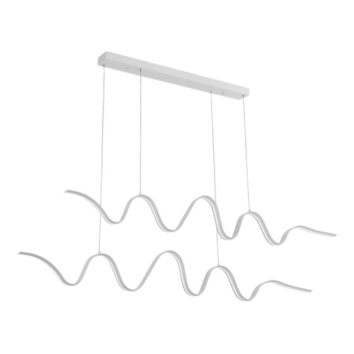 Positano Twin White Wave Modern LED Pendant