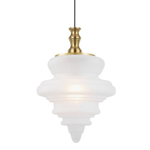 Zacapa Frosted Glass Pendant Light - Gold