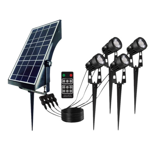 Spike IP65 Solar Garden LED Spotlight Kit