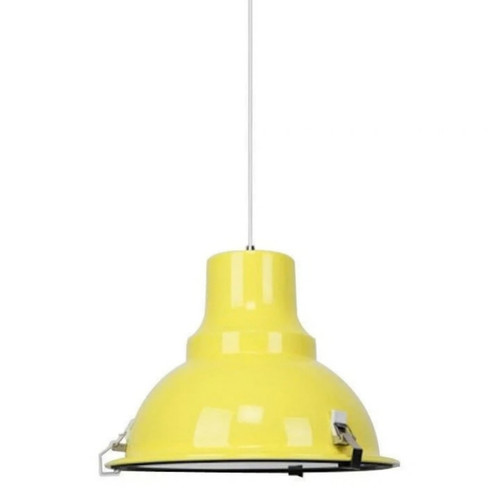 Aeolus Luminous Yellow Metal Bell Pendant Light