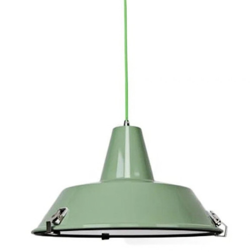 Aeson Light Green Truncated Metal Cone Pendant