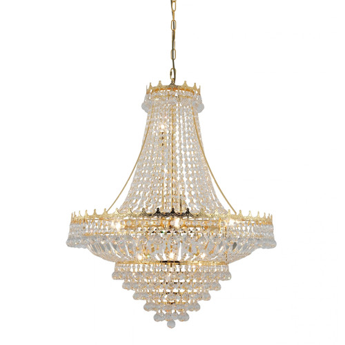 Crown 13 Light Gold Crystal Chandelier