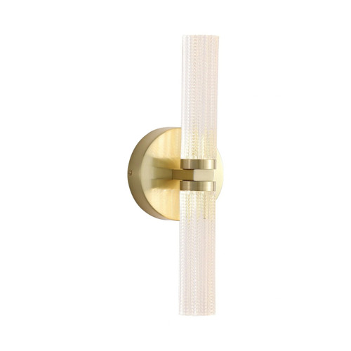 Mila Twin Light IP54 LED Wall Light - Satin Brass