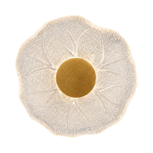Ellon Glass Flower Gold LED Wall Light