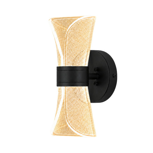 Irvine Twisted Acrylic 3CCT LED Wall Light - Black