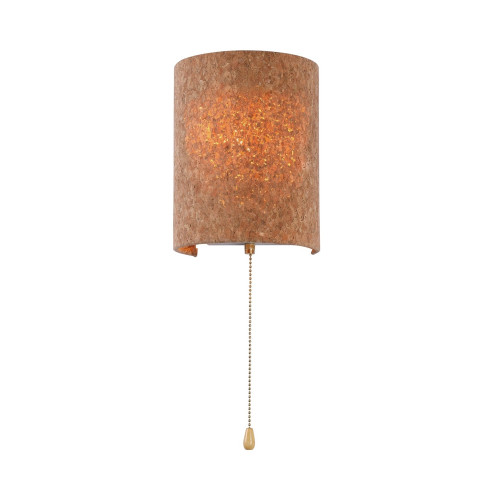 Bizani Minimalist Cork Wall Light with Pull Cord