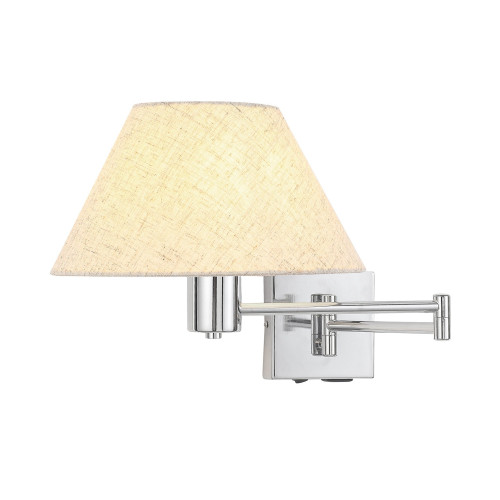 Katerini Chrome Swing Arm Wall Light with Switch and Port
