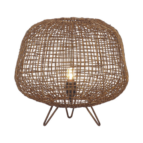 Penteli Brown Woven Rattan Table Lamp
