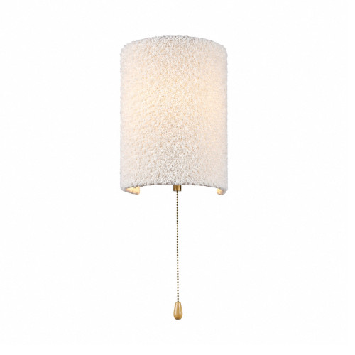 Stylida Minimalist Velvet Wall Light with Pull Cord