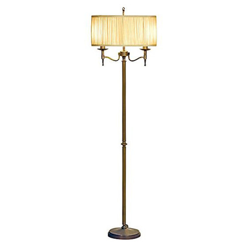 Stanford Brass Floor Lamp in Sand