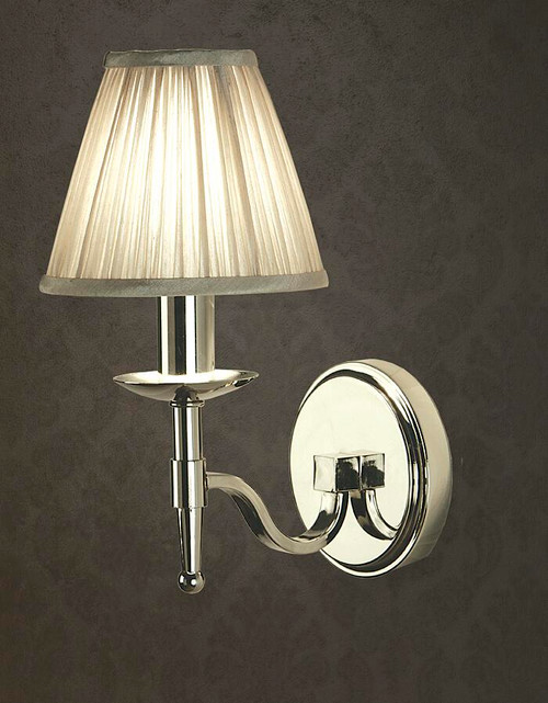 Stanford 1 Light Polished Nickel Wall Lamp by Viore Design