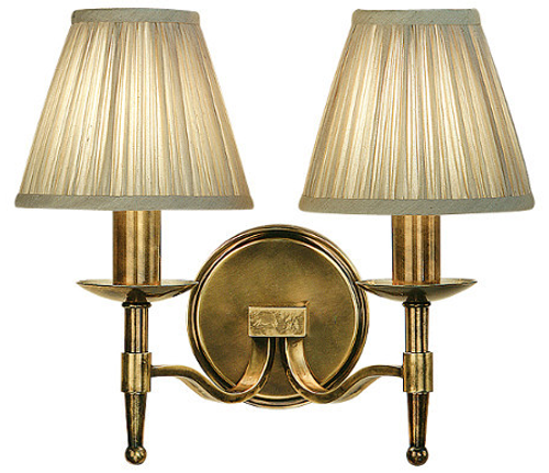 Stanford 2 Light Brass Wall Lamp