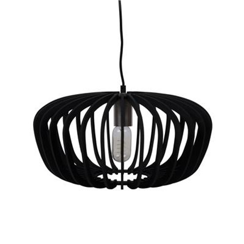 Robin Timber Pendant Light in Black