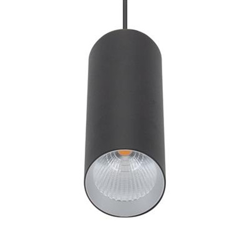 Star Slim Cylinder Pendant Light in Black - Small