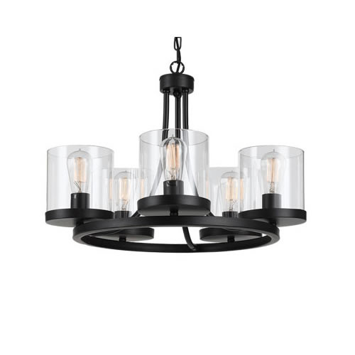 Gem Round 5 Light Pendant Chandelier - Small