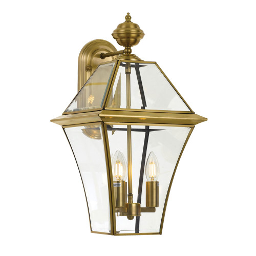 Classic Boston Antique Brass Large Wall Lamp