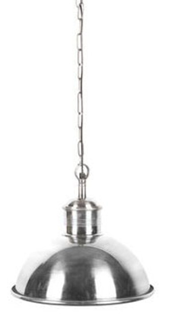 Industry Silver Dome Pendant Light