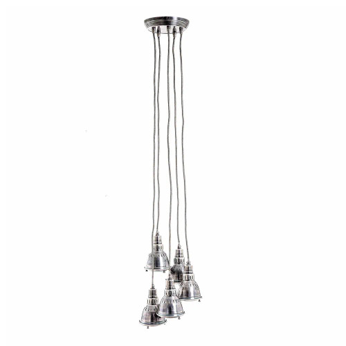 Kluster 5 Light Silver Pendant Light