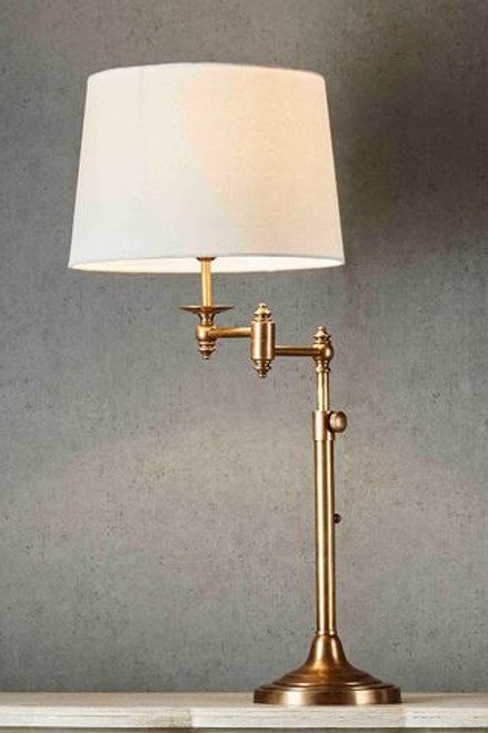 Mac Swing Arm Antique Brass Table Lamp