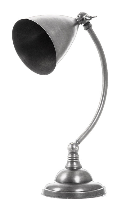 Brent Antique Silver Table Lamp