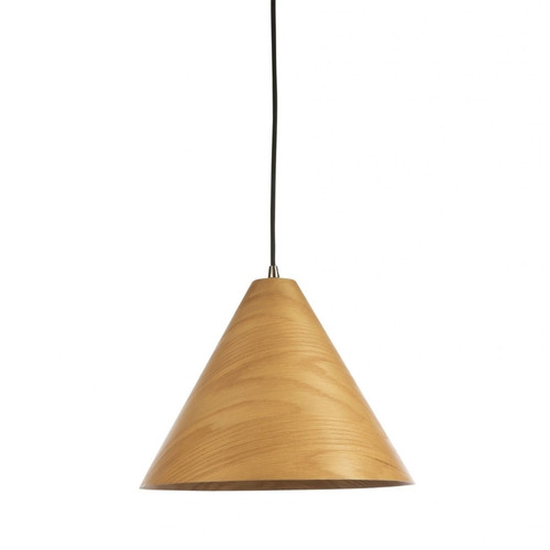 Timber Veneer Cone Natural Pendant Light - Large